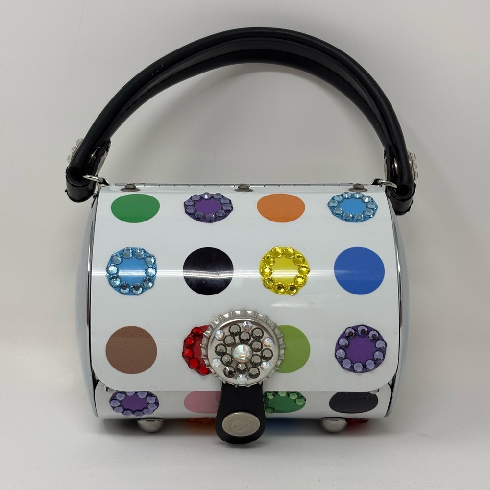 Little Earth Metal Embellished Crystals Handbag Clutch Purse